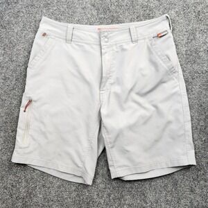 Simms Fishing Shorts Mens 32 8" Gray Quick Dry Zip Pockets Hiking Outdoor